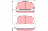 Sada brzdových destiček TRW GDB799 - TOYOTA