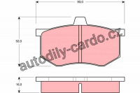Sada brzdových destiček TRW GDB801 - SEAT