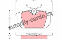 Sada brzdových destiček TRW GDB466 - FIAT MAREA, TIPO
