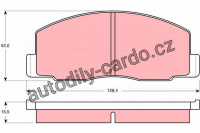 Sada brzdových destiček TRW GDB388 - TOYOTA LITEACE 82-95