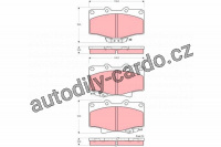 Sada brzdových destiček TRW GDB3383 - TOYOTA 4