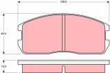 Sada brzdových destiček TRW GDB365 - MITSUBISHI COLT 84-90