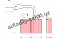 Sada brzdových destiček TRW GDB363 - ALFA ROMEO 75 85-92