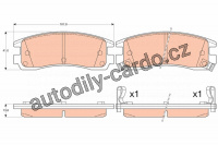 Sada brzdových destiček TRW GDB4098 - PONTIAC