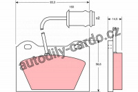 Sada brzdových destiček TRW GDB253 - AUSTIN (ROVER) MG (ROVER)