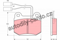 Sada brzdových destiček TRW GDB364 - ALFA ROMEO 75 85-89