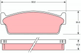 Sada brzdových destiček TRW GDB1021 - NISSAN 200SX