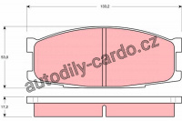 Sada brzdových destiček TRW GDB1022 - MITSUBISHI CANTER