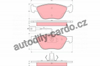 Sada brzdových destiček TRW GDB1602 - ALFA ROMEO 156