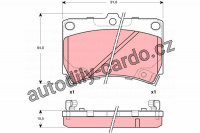Sada brzdových destiček TRW GDB3262 - KIA RIO