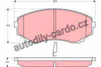 Sada brzdových destiček TRW GDB3255 - MAZDA MPV