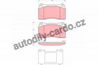 Sada brzdových destiček TRW GDB1608 - VOLVO S60