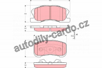 Sada brzdových destiček TRW GDB3266 - DAIHATSU SIRION