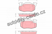 Sada brzdových destiček TRW GDB1615 - CITROEN
