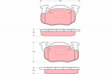 Sada brzdových destiček TRW GDB1615 - CITROEN