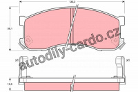 Sada brzdových destiček TRW GDB1037 - MAZDA 626