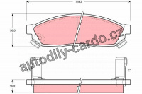 Sada brzdových destiček TRW GDB1038 - HONDA CIVIC