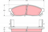 Sada brzdových destiček TRW GDB1038 - HONDA CIVIC