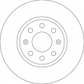 Brzdový kotouč TRW DF4796 - FIAT PUNTO 1.2-1.4, 1.3D 05 -