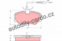 Sada brzdových destiček TRW GDB1039 - PEUGEOT 405