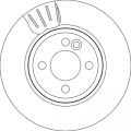 Brzdový kotouč TRW DF4799 - MINI COOPER 06-