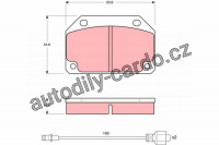 Sada brzdových destiček TRW GDB241 - CHRYSLER (USA)
