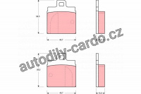 Sada brzdových destiček TRW GDB143 - ALFA ROMEO