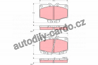 Sada brzdových destiček TRW GDB1133 - TOYOTA