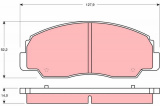 Sada brzdových destiček TRW GDB1134 - DAIHATSU FEROZA