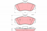 Sada brzdových destiček TRW GDB815 - AUDI 100, 200