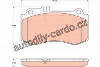 Sada brzdových destiček TRW GDB1822 - MERCEDES W212 E 09 -