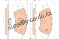 Sada brzdových destiček TRW GDB1833 - FORD FOCUS II 09- 2,5RS