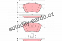 Sada brzdových destiček TRW GDB3272 - NISSAN PRIMERA