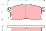 Sada brzdových destiček TRW GDB185 - HONDA PRELUDE