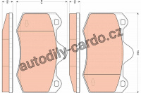 Sada brzdových destiček TRW GDB1852 - SEAT IBIZA 08-