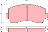 Sada brzdových destiček TRW GDB828 - MAZDA