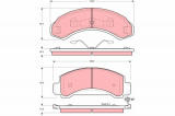 Sada brzdových destiček TRW GDB4004 - FORD RAANGER 94-95