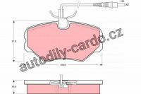 Sada brzdových destiček TRW GDB1051 - PEUGEOT 405