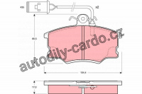 Sada brzdových destiček TRW GDB1054 - ALFA ROMEO 164