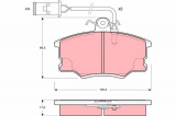 Sada brzdových destiček TRW GDB1054 - ALFA ROMEO 164