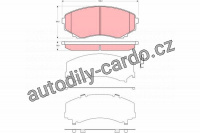 Sada brzdových destiček TRW GDB3326 - MAZDA MPV II