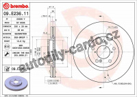 Brzdový kotouč BREMBO 09.E236.11