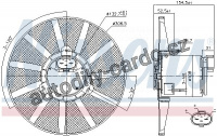Ventilátor chladiče NISSENS 85720