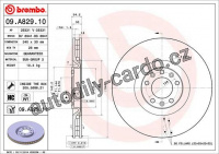 Brzdový kotouč BREMBO 09.A829.11 - PEUGEOT