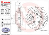 Brzdový kotouč BREMBO 09.C086.11 - PORSCHE