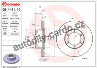 Brzdový kotouč BREMBO 09.4481.10 - RENAULT