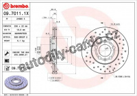 Brzdový kotouč BREMBO 09.7011.1X