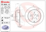 Brzdový kotouč BREMBO 08.B605.11