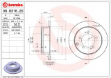 Brzdový kotouč BREMBO 08.8316.20