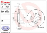 Brzdový kotouč BREMBO 09.A861.14 - OPEL